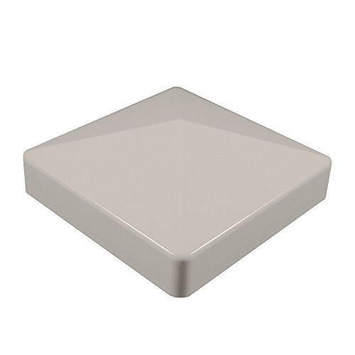 Durable Tan PVC Vinyl External Pyramid Post Cap For A True 4 Inch x 4 Inch Post | Single Pack