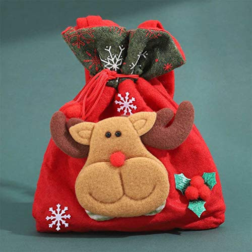 Christmas Bags for Gifts Personalised Santa Sack for Party Favors Gifts Candy Plush Wrapping Bags with Drawstrings Cookie Pouch Goody Bags Xmas Accessories Christmas Santa Reindeer Design (Reindeer) Christmas Bags for Gifts Personalised Santa Sack for Party Favors Gifts Candy Plush Wrapping Bags with Drawstrings Cookie Pouch Goody Bags Xmas Accessories Christmas Santa Reindeer Design (Reindeer)