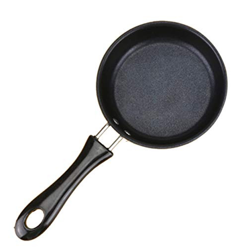 Detectorcatty Mini Non-Stick Pan Flat Wok Steak Frying Pan Wok Pancake Egg Dumpling Omelette Pan Induction Cooker Universal