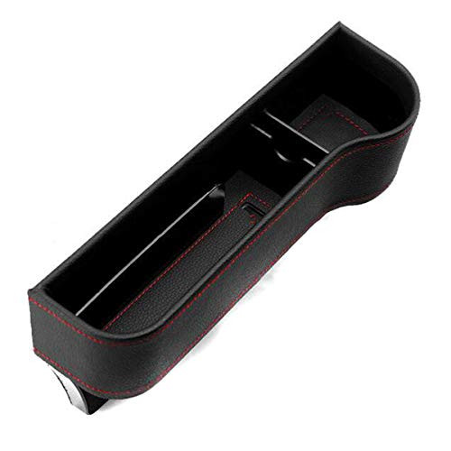 Eurobuy Car Seat Gap Organizer with Cup Holder Car Seat Gap Filler Console Side Storage Box for Passenger Seat Black