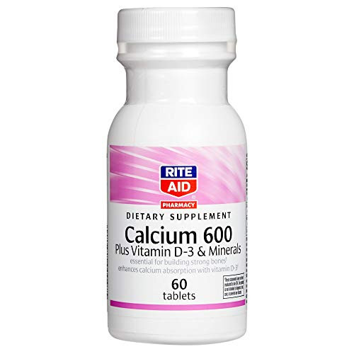 Rite Aid Calcium Tablets, 600 mg, and Minerals with Vitamin D - 60 Count