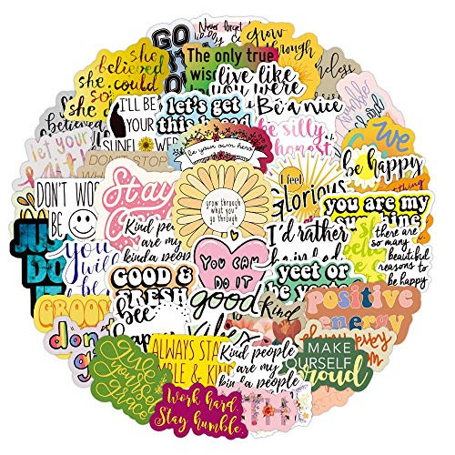 100pcs Inspirational Stickers Inspirational Quote Faith Reward Motivational Vinyl Sticker Laptop Water Bottles Phone Computer Skateboard Planner Hydroflasks Waterproof Aesthetic Decal for Teens Adults