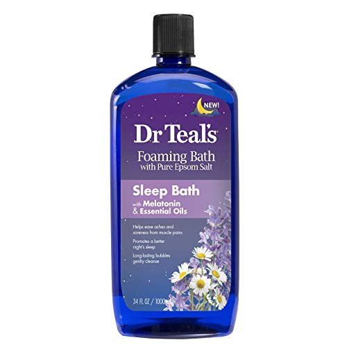Dr. Teal's Melatonin Sleep Soak with Essential Oil Blend Foaming Bath 34oz Pack of 3 Dr. Teal's Melatonin Sleep Soak with Essential Oil Blend Foaming Bath 34oz Pack of 3