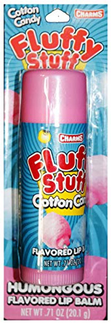 Taste Beauty (1) Stick Fluffy Stuff Cotton Candy Flavored Giant Lip Balm Tube - Gluten Free - 4.75" L x 1.5" diam. Net Wt. 0.71 oz Taste Beauty (1) Stick Fluffy Stuff Cotton Candy Flavored Giant Lip Balm Tube - Gluten Free - 4.75" L x 1.5" diam. Net Wt. 0.71 oz
