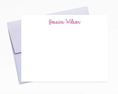 Personalized Cards With Envelopes for Her, Calligraphy Stationary Notecards, Custom Stationery Gift Set