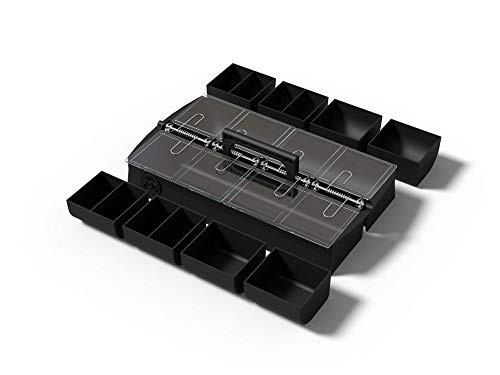 TREY ET-2 Premium Part Storage Organizer - 2 Compartment Stackable Tool Box With 8 Removable Bins. Hardware Organizer Sewing Box Small Parts Organizer Tackle Craft Box Toolbox Removable Bins Packout