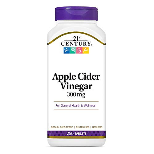 21st Century Apple Cider Vinegar 300mg Tablets, 250 Count (Pack of 3)