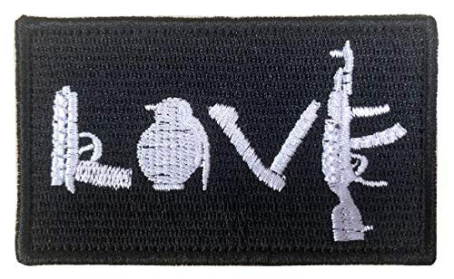 Antrix Love Funny Military Emblem Badge Patch Hook and Loop Tactical Patch for Backpack Vest Harness - 3.15"x2" Antrix Love Funny Military Emblem Badge Patch Hook and Loop Tactical Patch for Backpack Vest Harness - 3.15"x2"