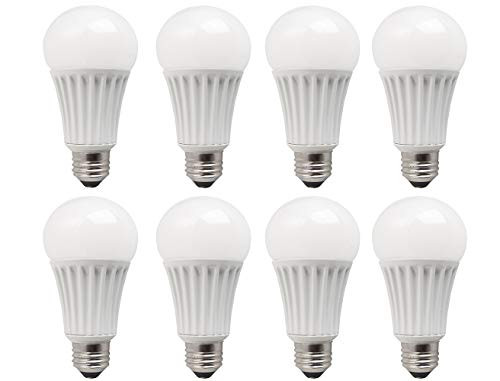TCP 100 Watt LED A21, 8 Pack,1600 Lumens, Soft White (2700K), Dimmable Light Bulbs