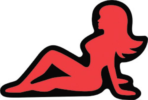 C and D Visionary Licenses Products Mud Flap Girl Glitter Sticker