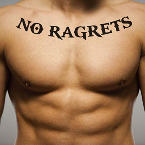 No Ragrets Temporary Tattoo Sticker (Set of 2) - www.ohmytat.com