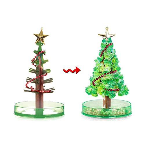 Magic Growing Christmas Tree,Gorgeous Paper Tree Novelty Xmas Gift Toy Kits Funny Educational Gifts (Green Tree, One Set)