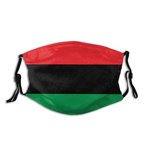 GYTIWBL Pan-African Flag Mask with Filter Dust Mask Adjustable Face Mask for Men Women