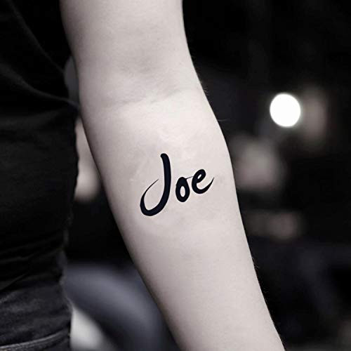 Joe Temporary Fake Tattoo Sticker (Set of 2) - www.ohmytat.com