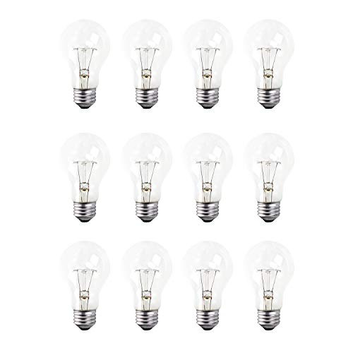 A19 Clear Incandescent Rough Service Light Bulb, 40 Watt, 2700K Soft White, E26 Medium Base, 300 Lumens, 130V (12 Pack) A19 Clear Incandescent Rough Service Light Bulb, 40 Watt, 2700K Soft White, E26 Medium Base, 300 Lumens, 130V (12 Pack)