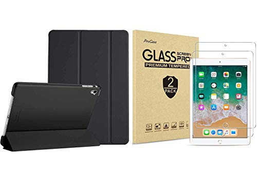 ProCase iPad Pro 9.7 Black Slim Hard Shell Case Bundle with 2 Pack iPad 9.7 2018 and 2017 / iPad Pro 9.7 / iPad Air 2 / iPad Air Tempered Glass Screen Protectors ProCase iPad Pro 9.7 Black Slim Hard Shell Case Bundle with 2 Pack iPad 9.7 2018 and 2017 / iPad Pro 9.7 / iPad Air 2 / iPad Air Tempered Glass Screen Protectors