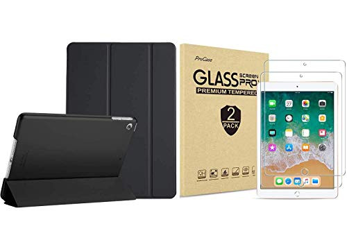 ProCase iPad Air 1st 2013 Black Slim Hard Shell Case Bundle with 2 Pack iPad 9.7 2018 and 2017 / iPad Pro 9.7 / iPad Air 2 / iPad Air Tempered Glass Screen Protectors ProCase iPad Air 1st 2013 Black Slim Hard Shell Case Bundle with 2 Pack iPad 9.7 2018 and 2017 / iPad Pro 9.7 / iPad Air 2 / iPad Air Tempered Glass Screen Protectors