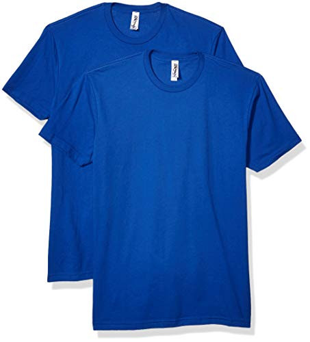 Marky G Apparel Men's USA Cotton Crew (2 Pack) Short Sleeve T-Shirt, Royal, Large