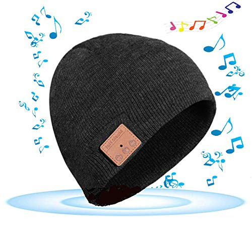 Bluetooth Hat Beanie, Men Gifts, Bluetooth Winter Warm Knit Cap Built-in HD Stereo Speakers  and  Microphone, Wireless Beanie Hat for Outdoor Sports
