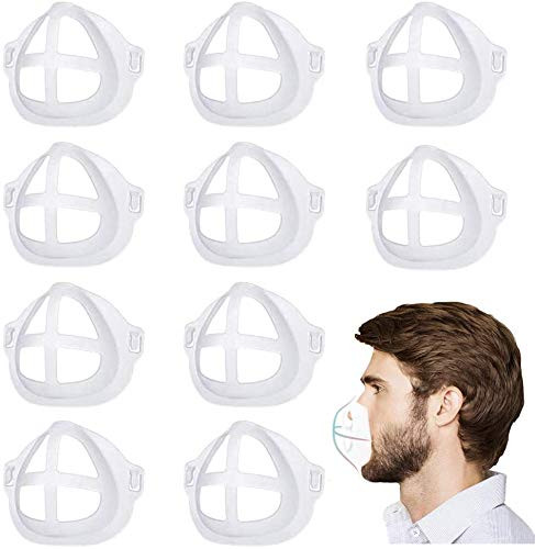 3D Mask Bracket Inner Holder for Face Mask-Protect Lipstick Lips Internal Support Holder Frame Nose Breathing smoothly Face Mask Accessories (10 Pcs)