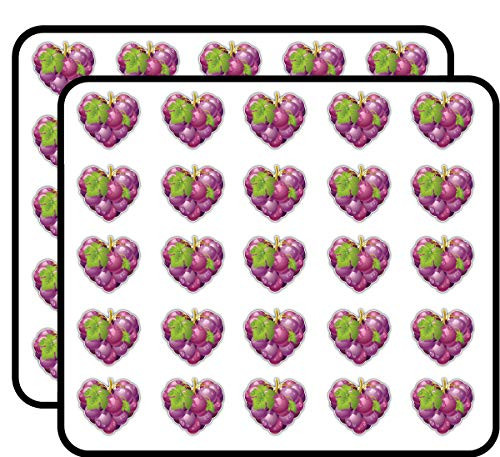 Grapes Food Shape of Heart Sticker for Scrapbooking, Calendars, Arts, Kids DIY Crafts, Album, Bullet Journals 50 Pack Grapes Food Shape of Heart Sticker for Scrapbooking, Calendars, Arts, Kids DIY Crafts, Album, Bullet Journals 50 Pack