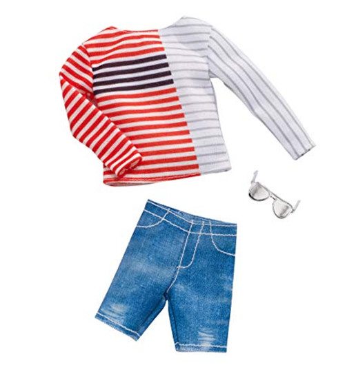 Barbie Ken Stripe Stripe Boatneck Shirt Fashion