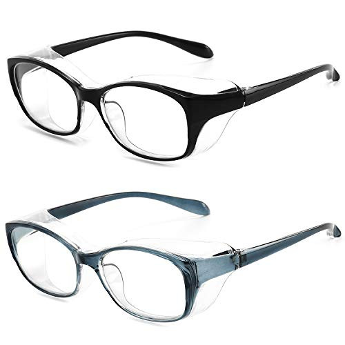 Safety Glasses Anti Fog for Men Womens Blue Light Blocking Eye Protection Goggles with Clear Side Shields