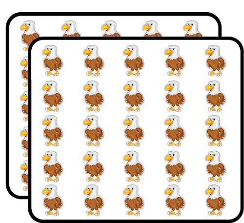 Funny Eagle Cartoon Sticker for Scrapbooking, Calendars, Arts, Kids DIY Crafts, Album, Bullet Journals 50 Pack