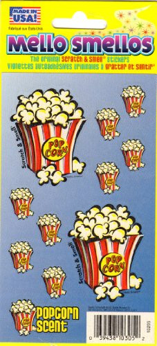 Popcorn Bags Popcorn Scent Scratch and Smell Scrapbook Stickers (10295)