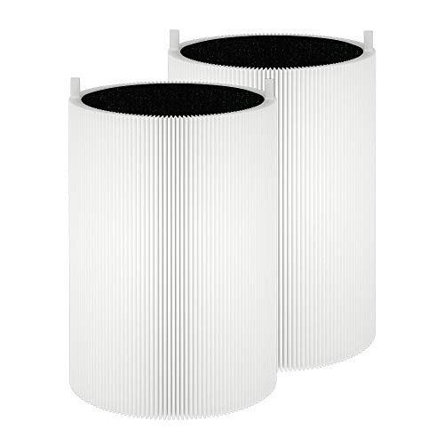 LHARI Blue 411 Replacement Filter, Compatible with Blueair Blue Pure 411, 411Plus and Mini Air Purifiers, Particle and Activated Carbon, 2-Pack