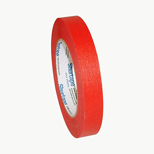 Shurtape CP-632 Colored Masking Tape: 3/4 in. x 60 yds. (Red)