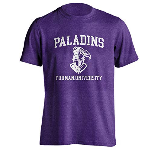Furman University Paladins Retro Distressed Short Sleeve T-Shirt Purple Heather L