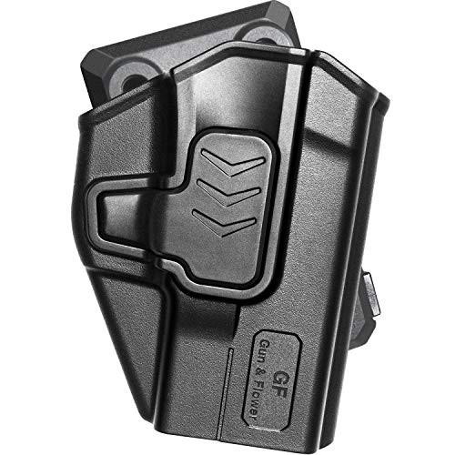 Glock 19 Holster , OWB Holster for Glock 19 19X 23 32 Gen 1-5 Holster, Index Finger Release, Tactical Durable Polymer Outside the Waistband Belt Clip Holster, Adjustable Retention and Cant, Right Hand Glock 19 Holster , OWB Holster for Glock 19 19X 23 32 Gen 1-5 Holster, Index Finger Release, Tactical Durable Polymer Outside the Waistband Belt Clip Holster, Adjustable Retention and Cant, Right Hand
