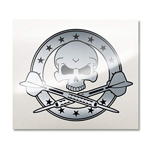 Darts Skull Crossbones Dart Throwing Decal Sticker - CIR