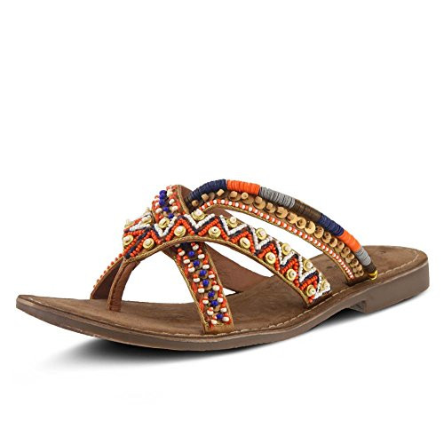 Spring Step Women's TRIAGE Flat Sandal, tan, 39 M EU (US 8.5 US)