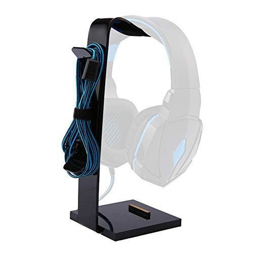 OCUhome Headphone Stand, Headset Holder, Universal Acrylic Headset Earphone Storage Display Stand Tablet Support Rack for All Headphones Size Black