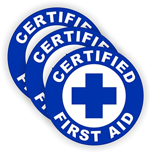 Certified First Aid Hard Hat Sticker / Helmet Decal Label Lunch Tool Box