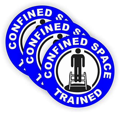 Confined Space Trained  and  Certified Hard Hat Sticker / Helmet Decal Label Lunch Tool Box