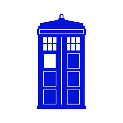 Bargain Max Decals - Tardis DW Whovian Sticker Decal Notebook Car Laptop 4" (Blue)