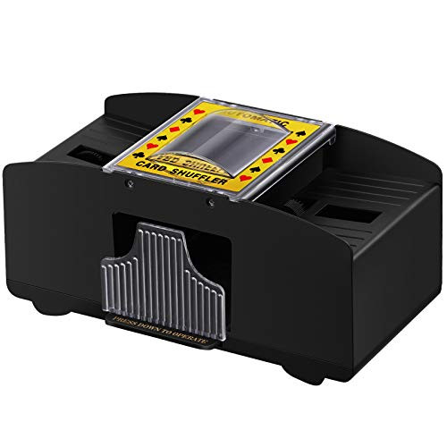 BESPORTBLE Automatic Card Shuffler, Electric Board Game, Casino Robot Card Shuffler Black