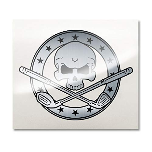 Golf Skull Crossbones Golfing Decal Sticker - CIR