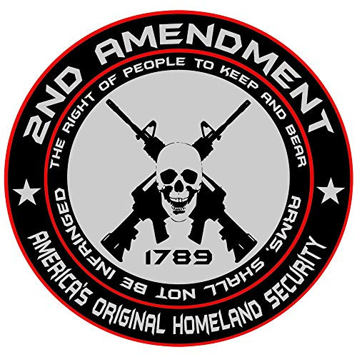 2nd Amendment Logo Gun Rights Vinyl Decal Bumper Sticker Car Truck Laptop USA (12" ? 11.5")