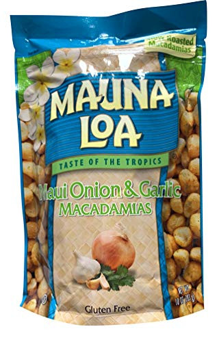 Hawaiian Roasted Macadamia Nuts (Maui Onion and Garlic, 10 Ounce)