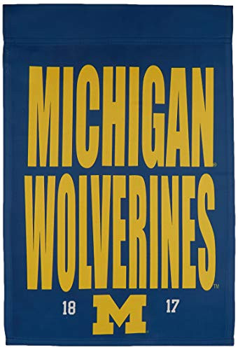 NCAA Michigan Wolverines Unisex Double Sided Established Team Logo Garden Flag, Garden Flag 18" x 12", One Size