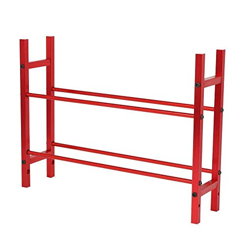 RC Tire Storage Rack Kit, 2 Tier RC Alloy Aluminum Tire Storage Rack 1.9 Inch Wheel Tire Storage Rack for SCX10 90046 D90 1/10 Model Crawler Car(Rot)