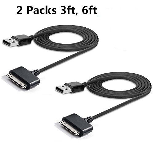 YB-OSANA 2 Packs 3ft 6ft Replacement USB Power Charger Cord Data Sync Cable for Barnes and Noble Nook Charging Calbe Hd 7" Hd+ 9" 8 16 32gb,Barnes & Noble Nook HD HD+ Replacement Charging Sync Cable