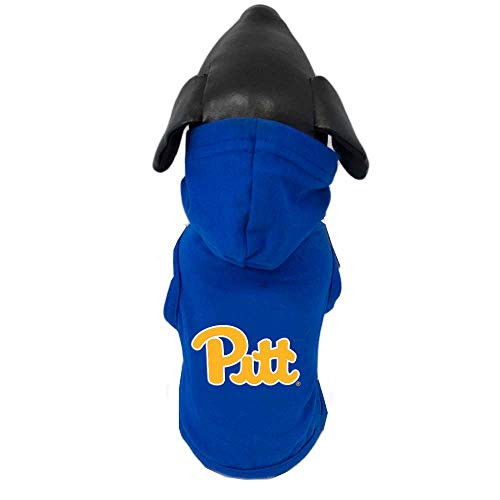 NCAA Pittsburgh Panthers Cotton Lycra Hooded Dog Shirt, Small