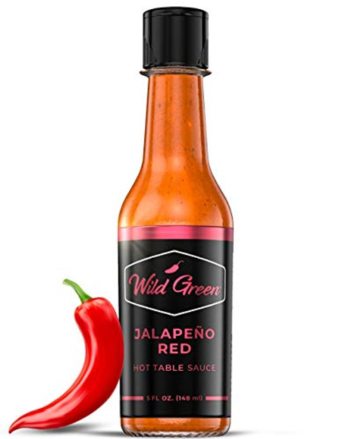Wild Greens Red Hot Sauce - All Natural, Sugar Free, Low Sodium Hot Sauce - Hints of Habanero, Chili, and Garlic - Great Sauces For Hot Wings, Pizza, Fries, Veggies - Jalapeno Spicy Sauce (5 FL OZ) Wild Greens Red Hot Sauce - All Natural, Sugar Free, Low Sodium Hot Sauce - Hints of Habanero, Chili, and Garlic - Great Sauces For Hot Wings, Pizza, Fries, Veggies - Jalapeno Spicy Sauce (5 FL OZ)