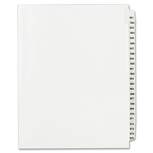 Avery Side Tab Legal Exhibit Index Dividers