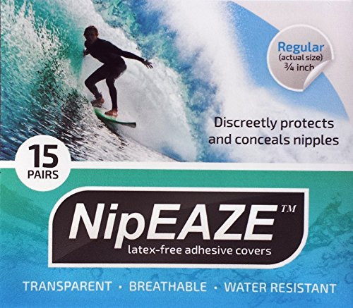 NipEaze ~ The Original Transparent Nip Protector - Nipple Chafing Prevention (Regular - 15pairs)